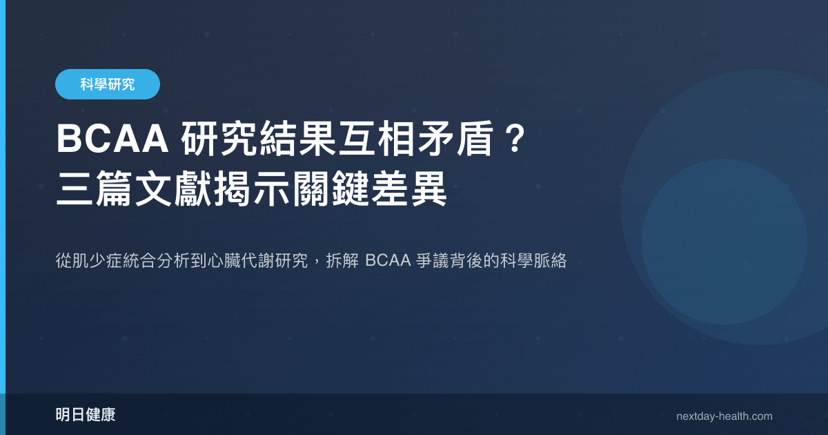 BCAA 研究結果互相矛盾？三篇文獻揭示關鍵差異