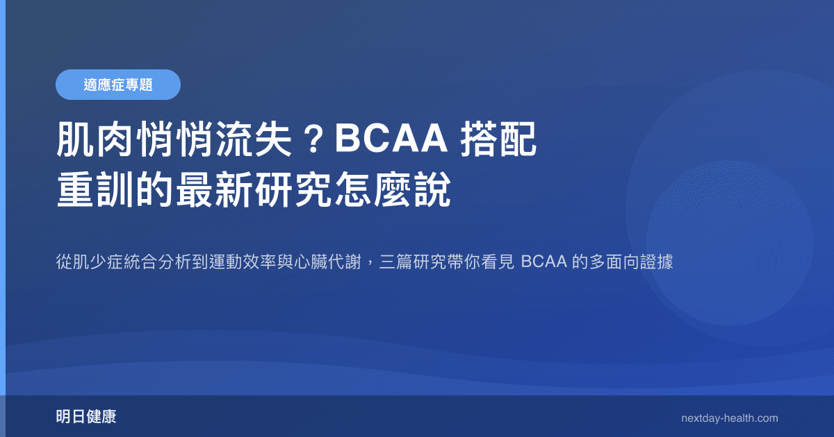 肌肉悄悄流失？BCAA 搭配重訓的最新研究怎麼說