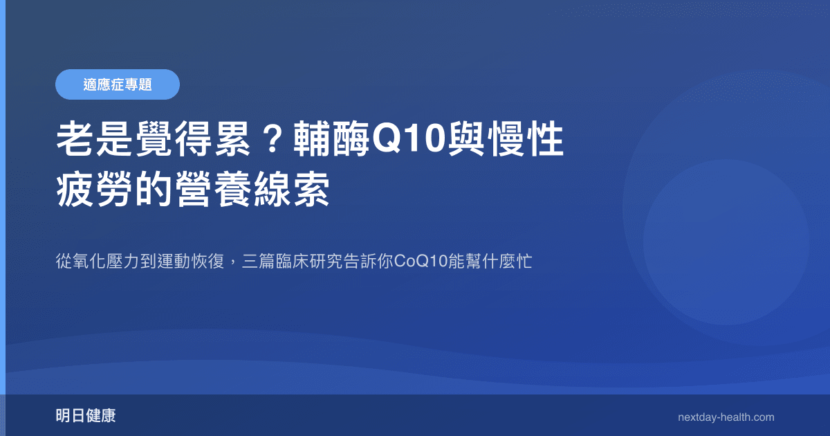 老是覺得累？輔酶Q10與慢性疲勞的營養線索