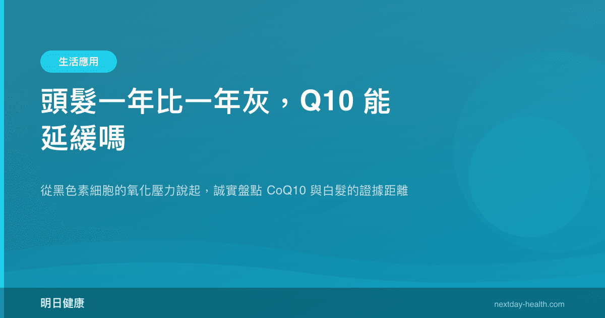 頭髮一年比一年灰，Q10 能延緩嗎