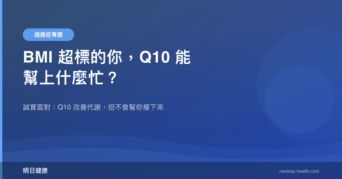 BMI 超標的你，Q10 能幫上什麼忙？
