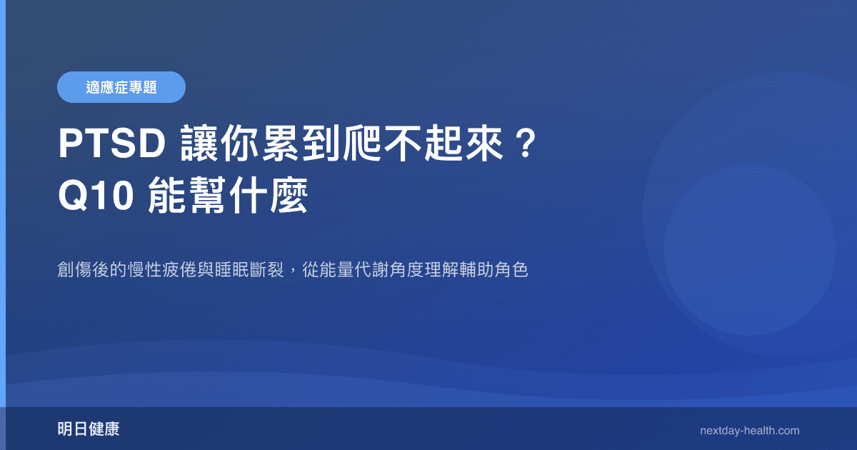 PTSD 讓你累到爬不起來？Q10 能幫什麼