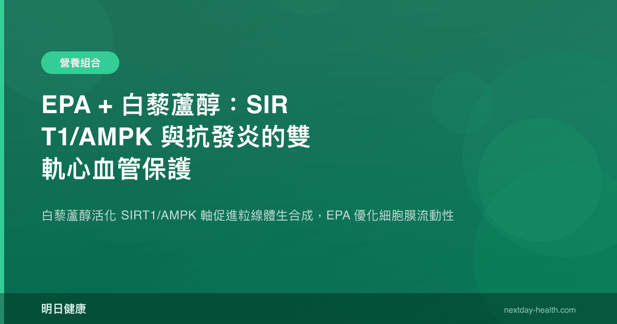 EPA + 白藜蘆醇：SIRT1/AMPK 與抗發炎的雙軌心血管保護