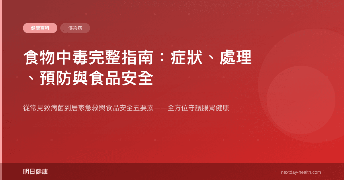 食物中毒完整指南：症狀、處理、預防與食品安全