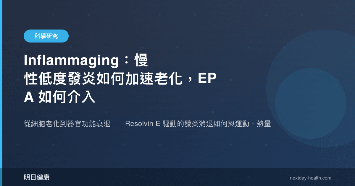 Inflammaging：慢性低度發炎如何加速老化，EPA 如何介入
