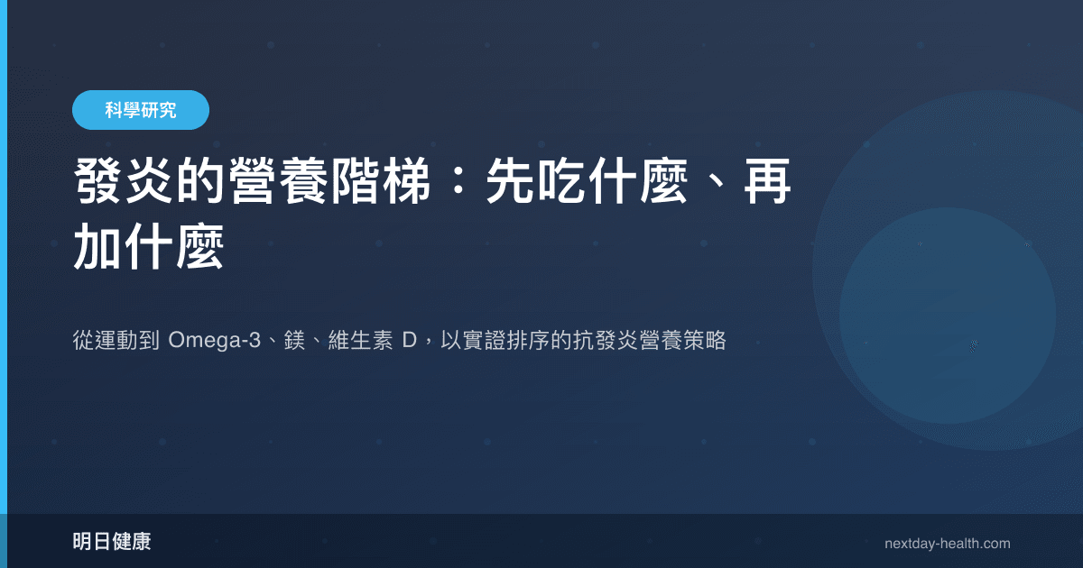 發炎的營養階梯：先吃什麼、再加什麼