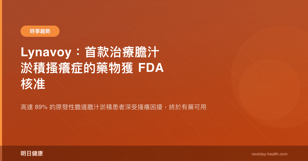 Lynavoy：首款治療膽汁淤積搔癢症的藥物獲 FDA 核准