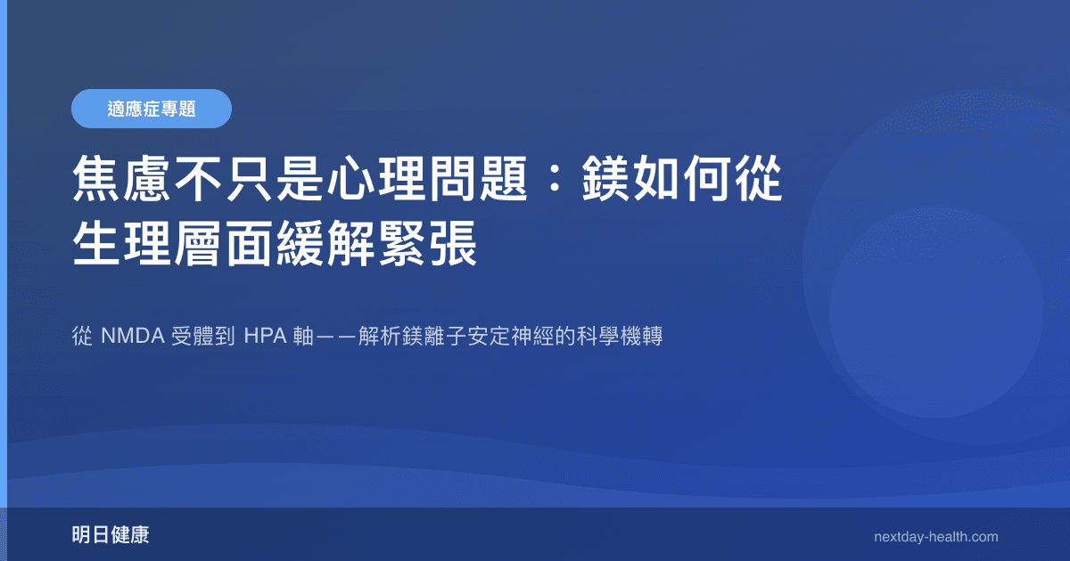 焦慮不只是心理問題：鎂如何從生理層面緩解緊張