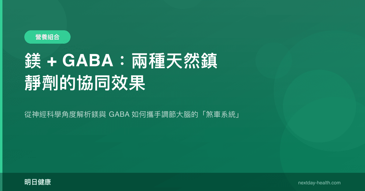 鎂 + GABA：兩種天然鎮靜劑的協同效果