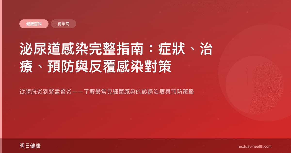 泌尿道感染完整指南：症狀、治療、預防與反覆感染對策