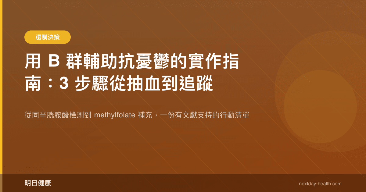 用 B 群輔助抗憂鬱的實作指南：3 步驟從抽血到追蹤