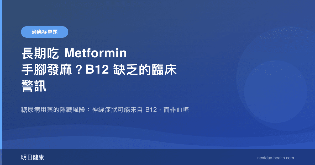 長期吃 Metformin 手腳發麻？B12 缺乏的臨床警訊