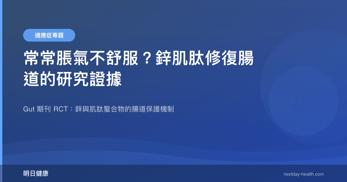 常常脹氣不舒服？鋅肌肽修復腸道的研究證據