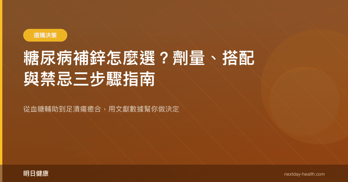 糖尿病補鋅怎麼選？劑量、搭配與禁忌三步驟指南